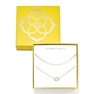 Kendra Scott Emma Crystal Framed Necklace Gift Set 2 pc- Silver